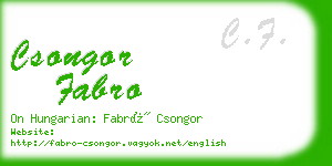 csongor fabro business card